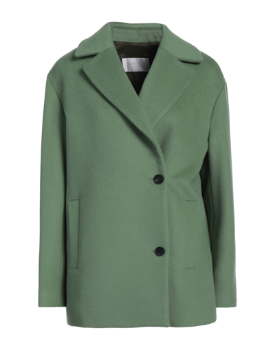 Shop Annie P . Woman Coat Green Size 10 Virgin Wool, Polyamide, Cashmere