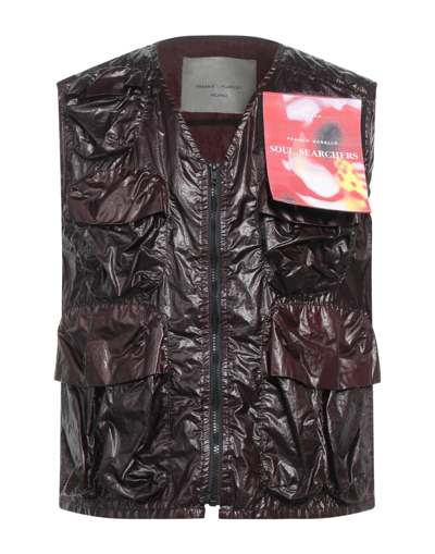 Shop Frankie Morello Man Jacket Deep Purple Size Xl Polyamide
