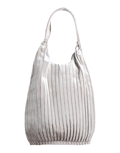 Shop Anita Bilardi Woman Shoulder Bag Light Grey Size - Textile Fibers
