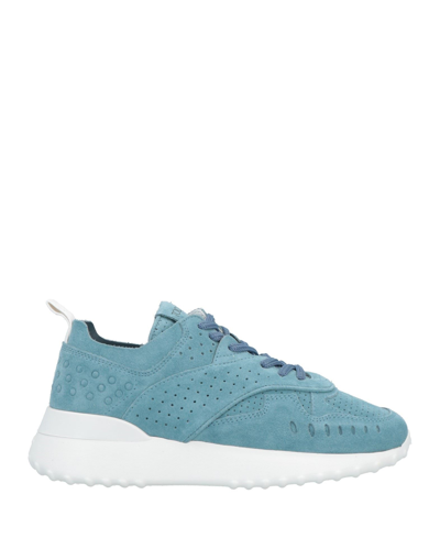 Shop Tod's Sneakers In Pastel Blue