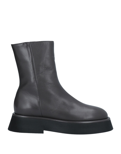 Shop Wandler Woman Ankle Boots Lead Size 10 Lambskin In Grey