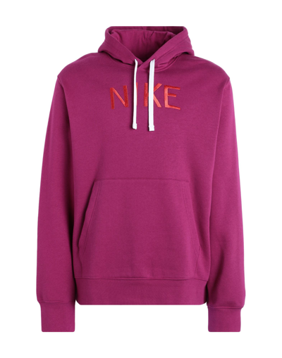Shop Nike Man Sweatshirt Mauve Size L Cotton, Polyester In Purple