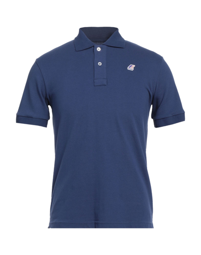 Shop K-way Man Polo Shirt Blue Size M Cotton