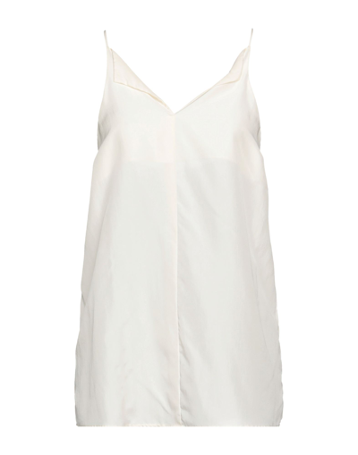 Shop Alysi Woman Top Ivory Size 2 Silk In White