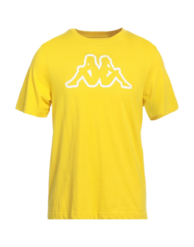 Shop Kappa Man T-shirt Yellow Size M Cotton