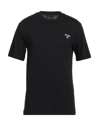 Shop Self Made By Gianfranco Villegas Man T-shirt Black Size Xxl Cotton, Polyester