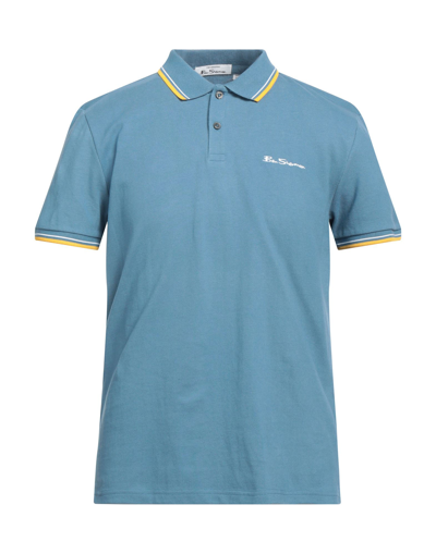 Shop Ben Sherman Polo Shirts In Pastel Blue