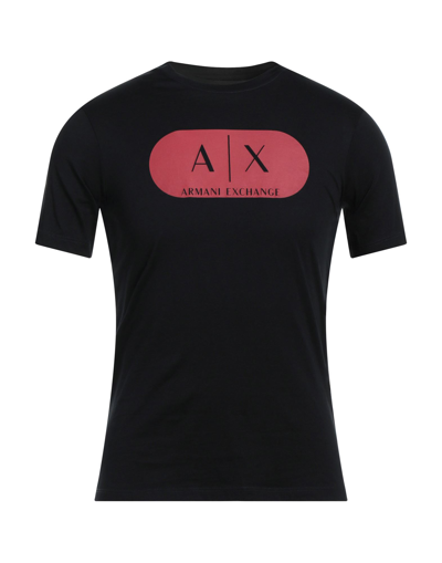 Shop Armani Exchange Man T-shirt Black Size S Cotton