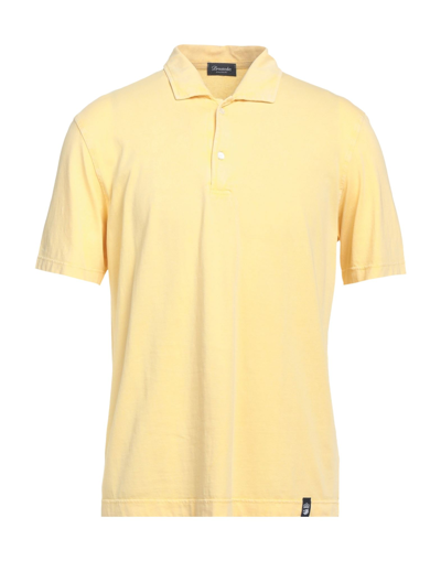 Shop Drumohr Man Polo Shirt Light Yellow Size M Cotton