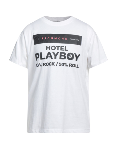 Shop John Richmond X Playboy Man T-shirt White Size Xl Cotton