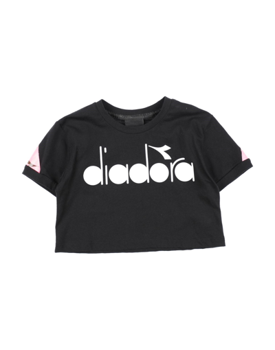 Shop Diadora Toddler Girl T-shirt Black Size 6 Cotton