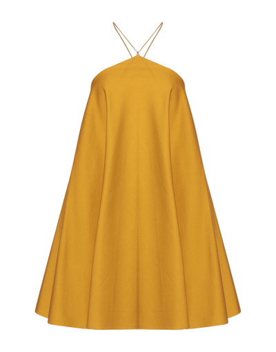 Shop Jijil Woman Mini Dress Ocher Size 8 Cotton, Elastane In Yellow