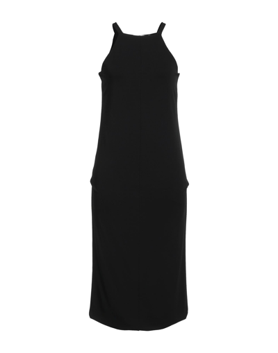 Shop Sportmax Woman Midi Dress Black Size L Viscose, Elastane