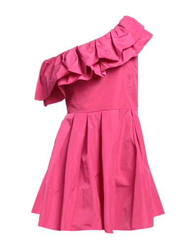 Shop Babylon Woman Mini Dress Fuchsia Size 6 Polyester In Pink