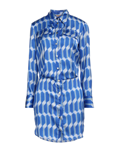 Shop Babylon Woman Mini Dress Blue Size 4 Polyester