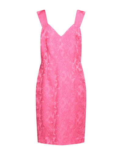 Shop Caractere Caractère Woman Midi Dress Fuchsia Size 10 Polyester, Polyamide, Elastane In Pink