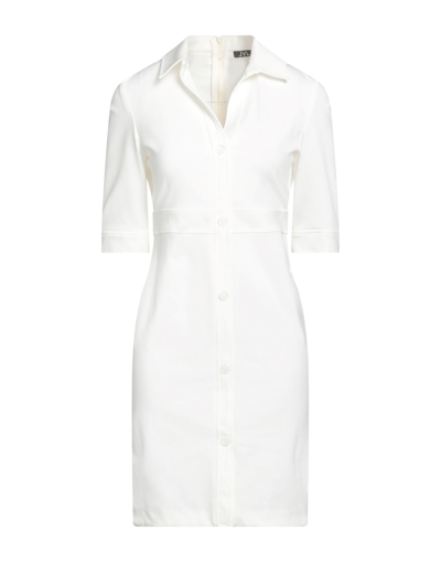 Shop Lvl Level Vibes Level Woman Mini Dress Ivory Size L Cotton, Polyamide, Elastane In White