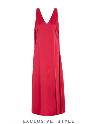 Shop Yoox Net-a-porter For The Prince's Foundation Woman Midi Dress Fuchsia Size 16 Silk In Pink