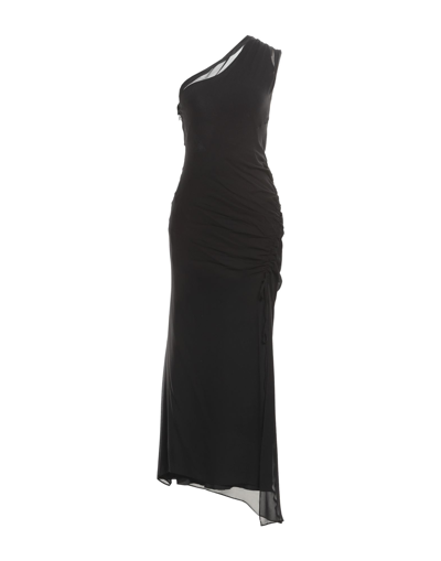 Shop Ndegree21 Woman Maxi Dress Black Size 8 Silk, Acetate