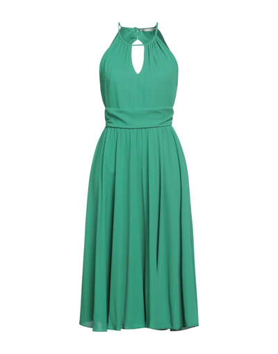 Shop Biancoghiaccio Woman Midi Dress Green Size 10 Polyester