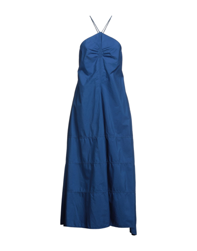 Shop Ndegree21 Woman Maxi Dress Blue Size 6 Cotton