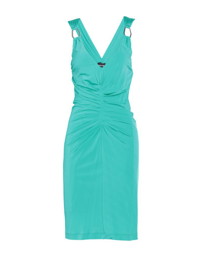 Shop Just Cavalli Woman Mini Dress Green Size 8 Viscose, Elastane