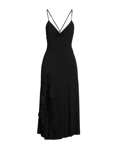 Shop Loewe Woman Midi Dress Black Size M Viscose, Elastane