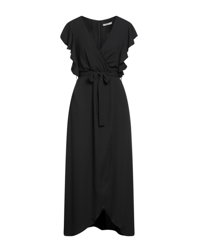 Shop Biancoghiaccio Woman Midi Dress Black Size 6 Polyester