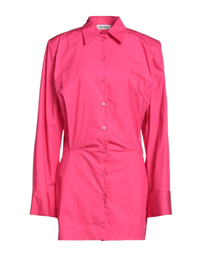 Shop Attico The  Woman Mini Dress Fuchsia Size 6 Cotton In Pink