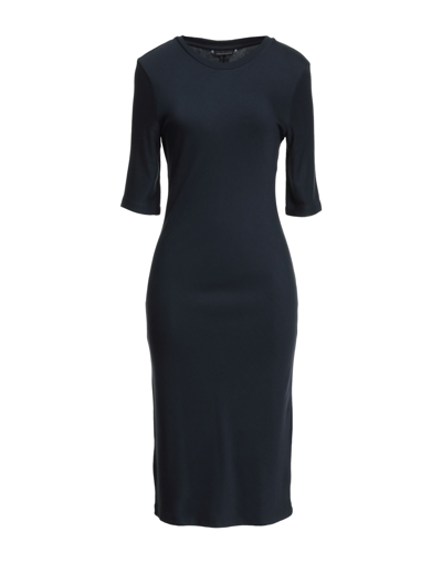 Shop Armani Exchange Woman Midi Dress Midnight Blue Size S Viscose, Polyamide, Elastane