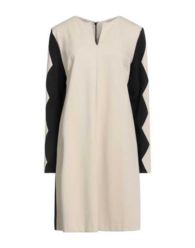 Shop 1-one Woman Mini Dress Beige Size 10 Viscose, Polyamide, Elastane