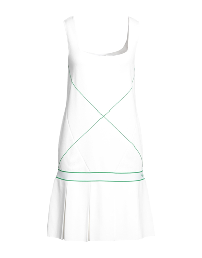 Shop Bottega Veneta Woman Mini Dress White Size L Viscose, Polyester, Elastane