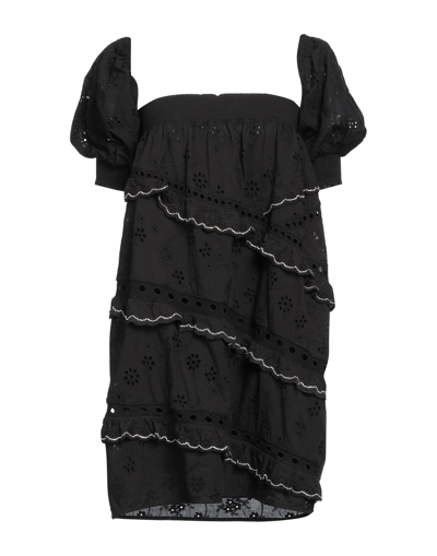 Shop Atos Lombardini Woman Mini Dress Black Size 6 Cotton