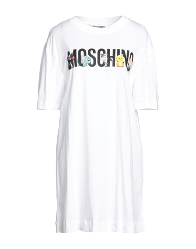 Shop Moschino Woman Mini Dress White Size 10 Cotton