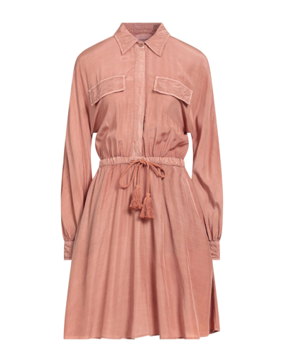 Shop Dondup Woman Mini Dress Pastel Pink Size 12 Viscose, Modal, Silk