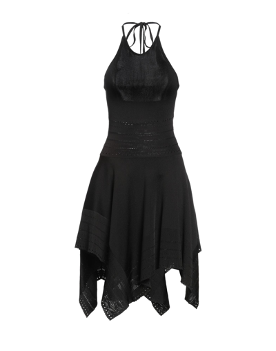 Shop Alexandre Vauthier Woman Mini Dress Black Size 8 Viscose, Elastane, Brass, Glass
