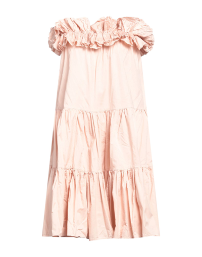 Shop Alessia Santi Woman Short Dress Light Pink Size 8 Cotton