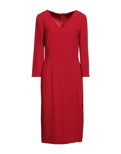 Shop Dolce & Gabbana Woman Midi Dress Red Size 4 Viscose, Acetate, Elastane