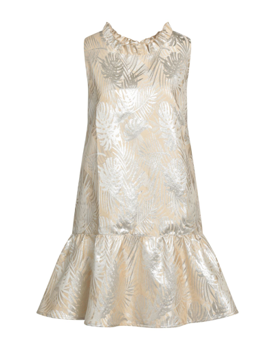 Shop Rossopuro Woman Mini Dress Beige Size M Polyester, Acrylic