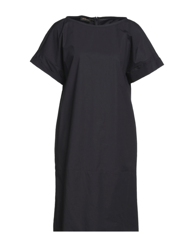 Shop Les Copains Woman Mini Dress Midnight Blue Size 8 Cotton, Elastane