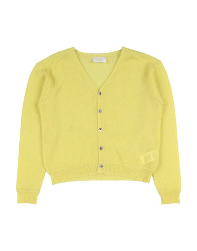 Shop Max & Lola Toddler Girl Cardigan Yellow Size 6 Polyamide, Mohair Wool, Merino Wool