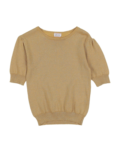 Shop Morley Toddler Girl Sweater Ocher Size 6 Cotton, Metallic Fiber In Yellow