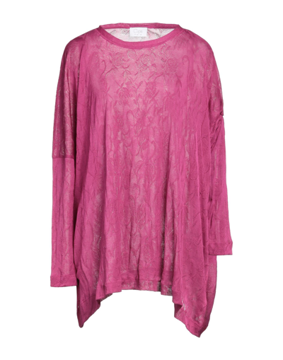 Shop Clips More Woman Sweater Mauve Size 12 Cotton In Purple