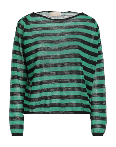 Shop Momoní Woman Sweater Green Size S Linen, Polyester