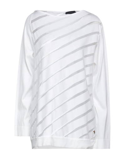 Shop Tru Trussardi Woman Sweater White Size Xl Cotton, Cashmere
