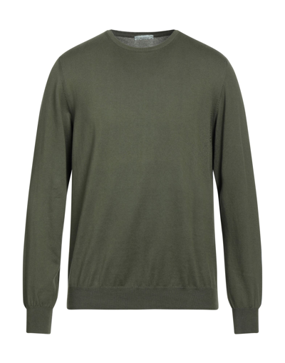 Shop Block23 Man Sweater Military Green Size 44 Cotton