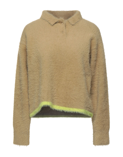 Shop Jacquemus Woman Sweater Camel Size 8 Polyamide, Elastane In Beige