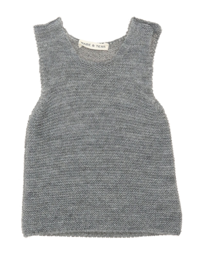 Shop Babe And Tess Babe & Tess Newborn Girl Sweater Grey Size 3 Acrylic, Alpaca Wool, Wool