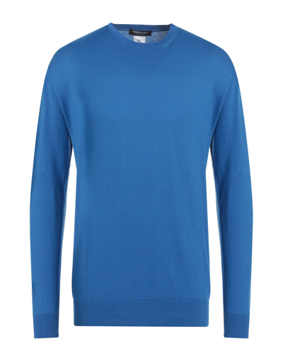 Shop Spadalonga Man Sweater Pastel Blue Size 38 Cotton, Cashmere