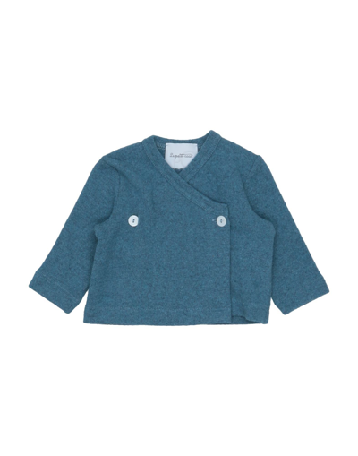 Shop Le Petit Coco Newborn Girl Cardigan Pastel Blue Size 3 Cotton, Synthetic Fibers, Elastane, Viscose,